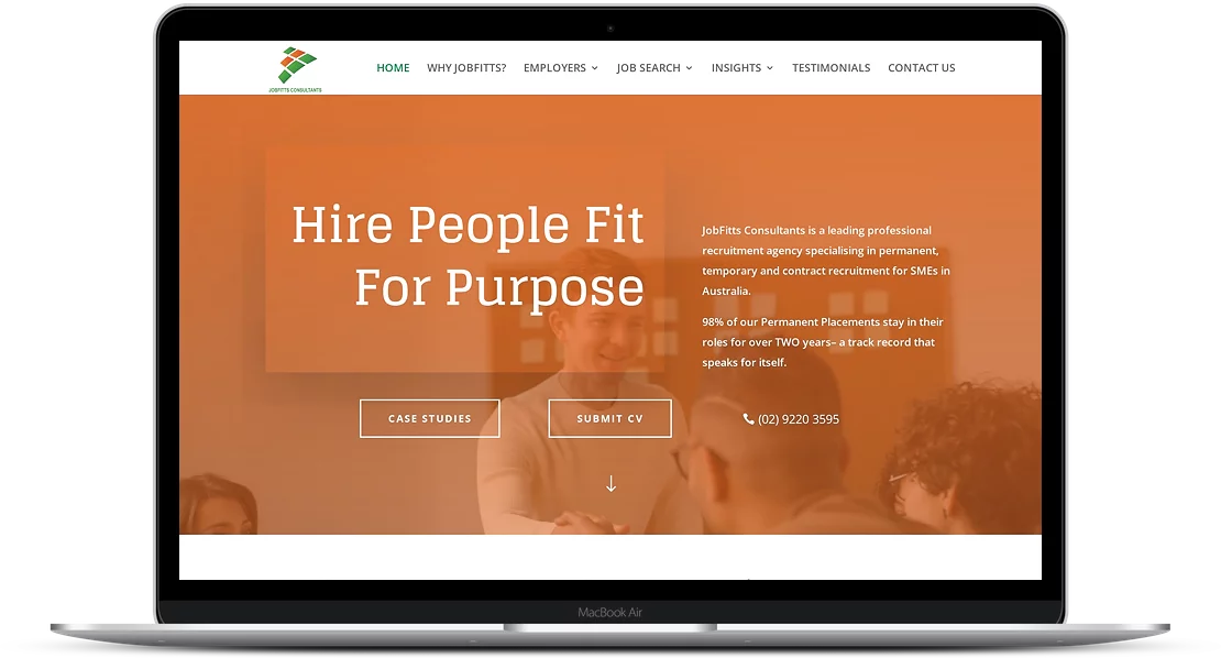 Recruitment Firm Website Rebuild - JobFitts Consultants